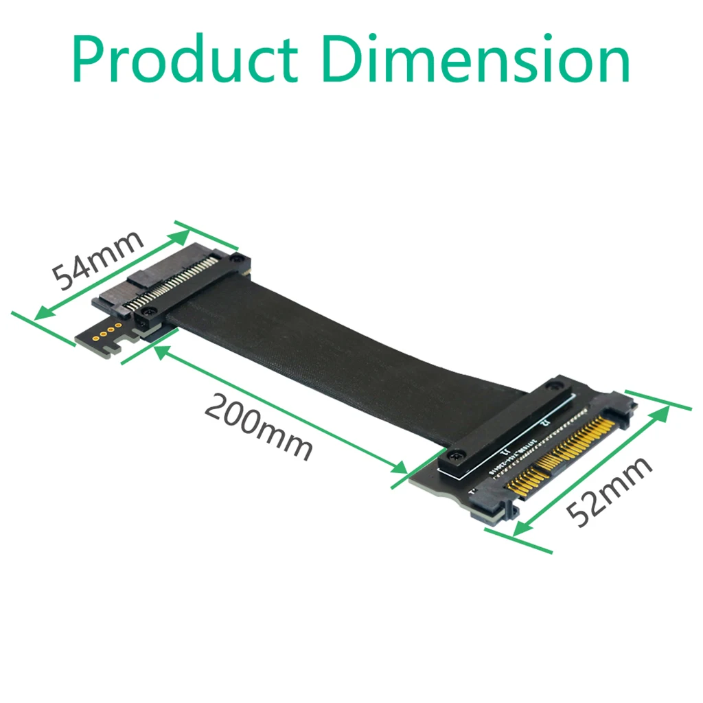 

20CM PCI Express To U.2 SSD SFF-8639 Extension Cable U2 SFF-8639 68Pin Cable for NVME PCIe SSD Male to Female Adapter Cable