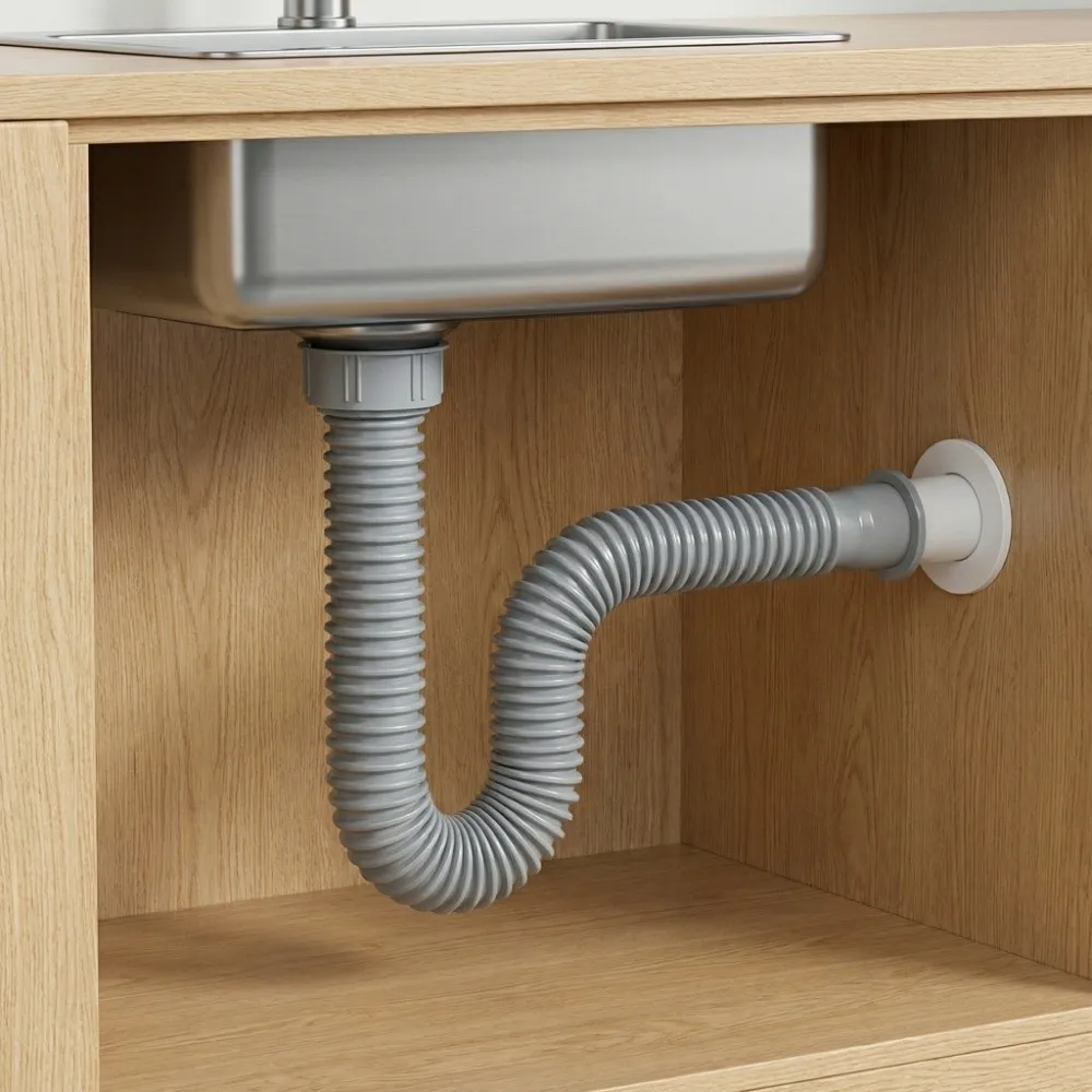 

Универсальный сливной шланг для кухонной раковины из ПВХ, защита от запаха и ожогов, простая установка, для раковин и моек