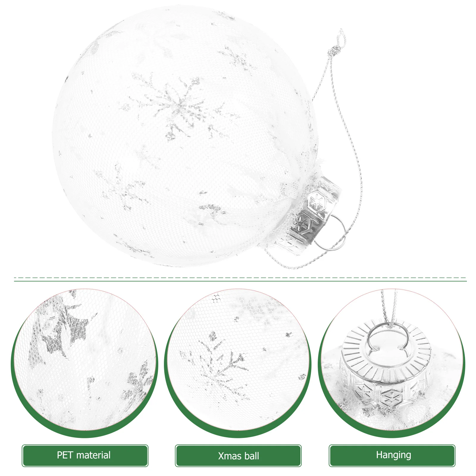 

6Pcs Christmas Ball Hanging Pendants Decorative Xmas Tree Balls Party Supplies Christmas Tree Ornaments Decorative Ball Pendants