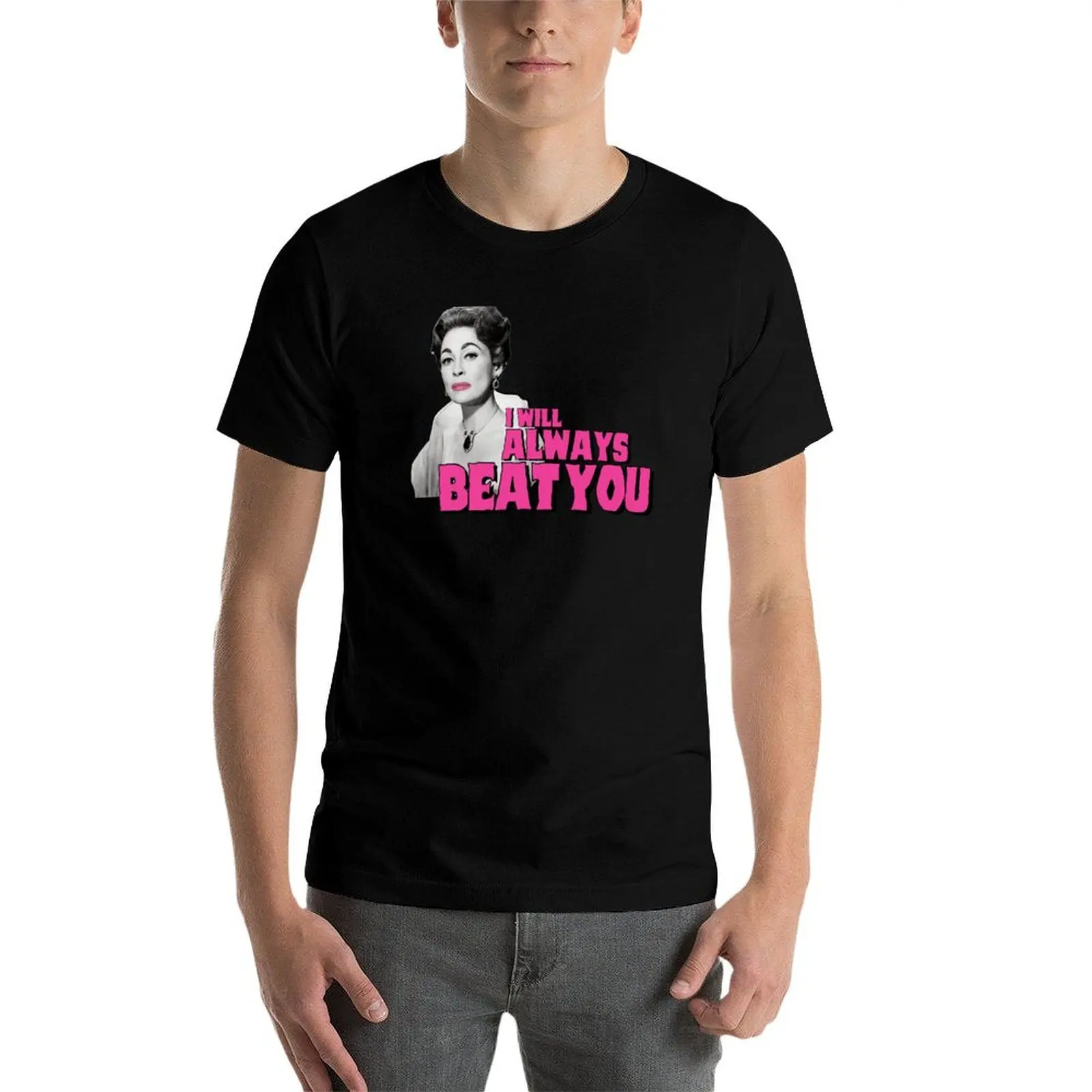 مومي عزيزي 'Faye Dunaway IS Joan Crawford.. تي شيرت مطبوع عليه اقتباس الفيلم تي شيرت رجالي عادي