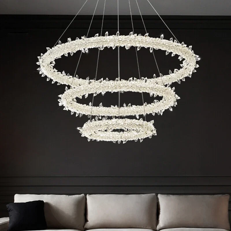 นอร์ดิกไฟ LED เพดาน LED สําหรับห้องรับประทานอาหารห้องนั่งเล่นโคมไฟคริสตัลสร้างสรรค์ Hanglamp LOFT lampara