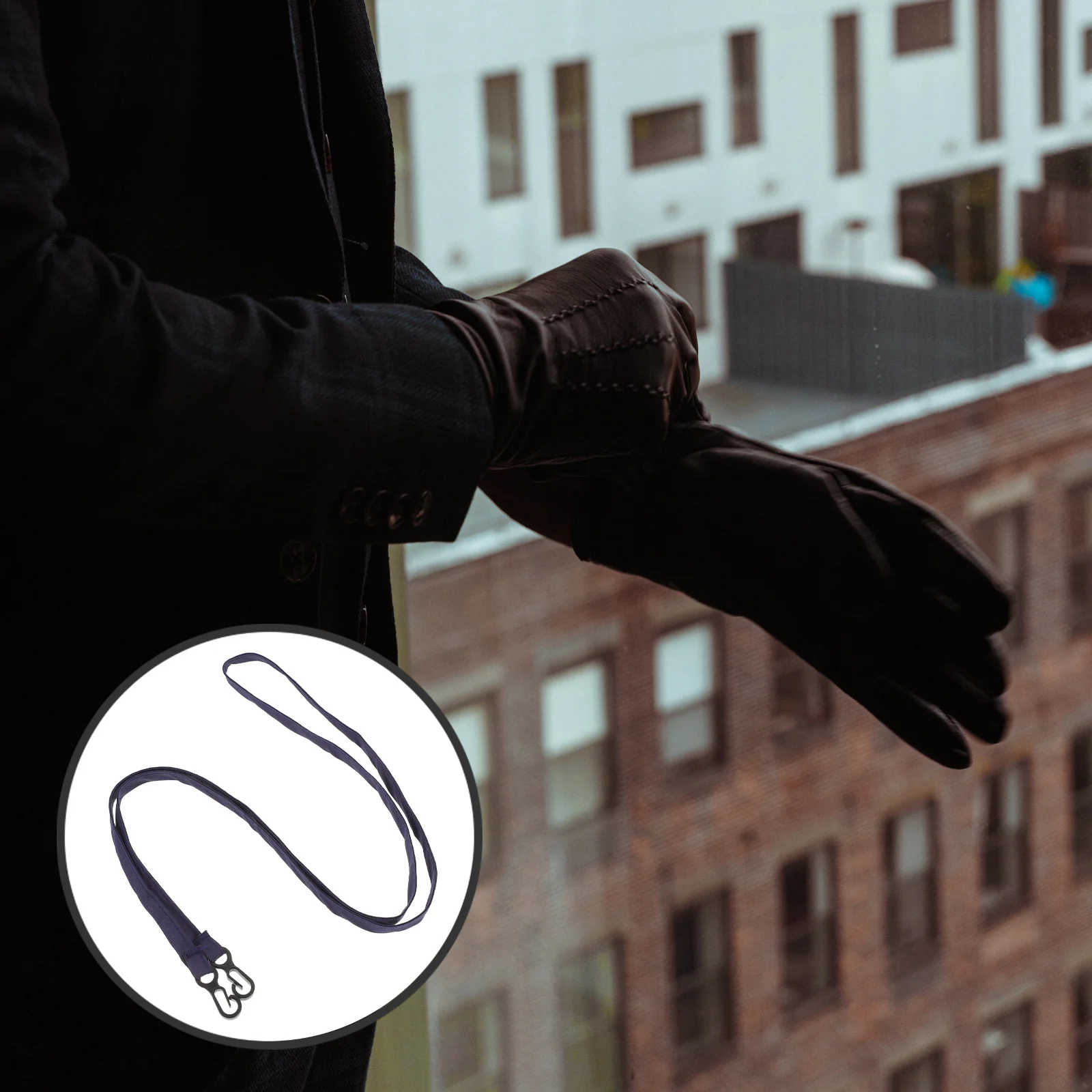 2 قطعة قفاز الشتاء حبل النايلون قابل للتعديل مكافحة خسر حزام المحمولة قابلة لإعادة الاستخدام القفاز حامل قفازات حبل قفاز الحبال #1