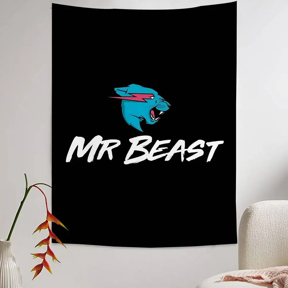 Game Blogger M-Mr B-Beast Colorful Tapestry Wall Hanging Hippie Wall Hanging Bohemian Wall Tapestries Mandala Wall Hanging