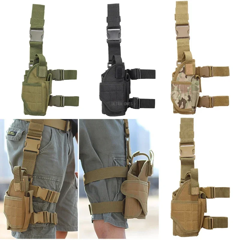 Universal Drop Leg Gun Holster Right Handed Tactical Thigh Pistol Case for All 1911 Handguns Hunting Holsters