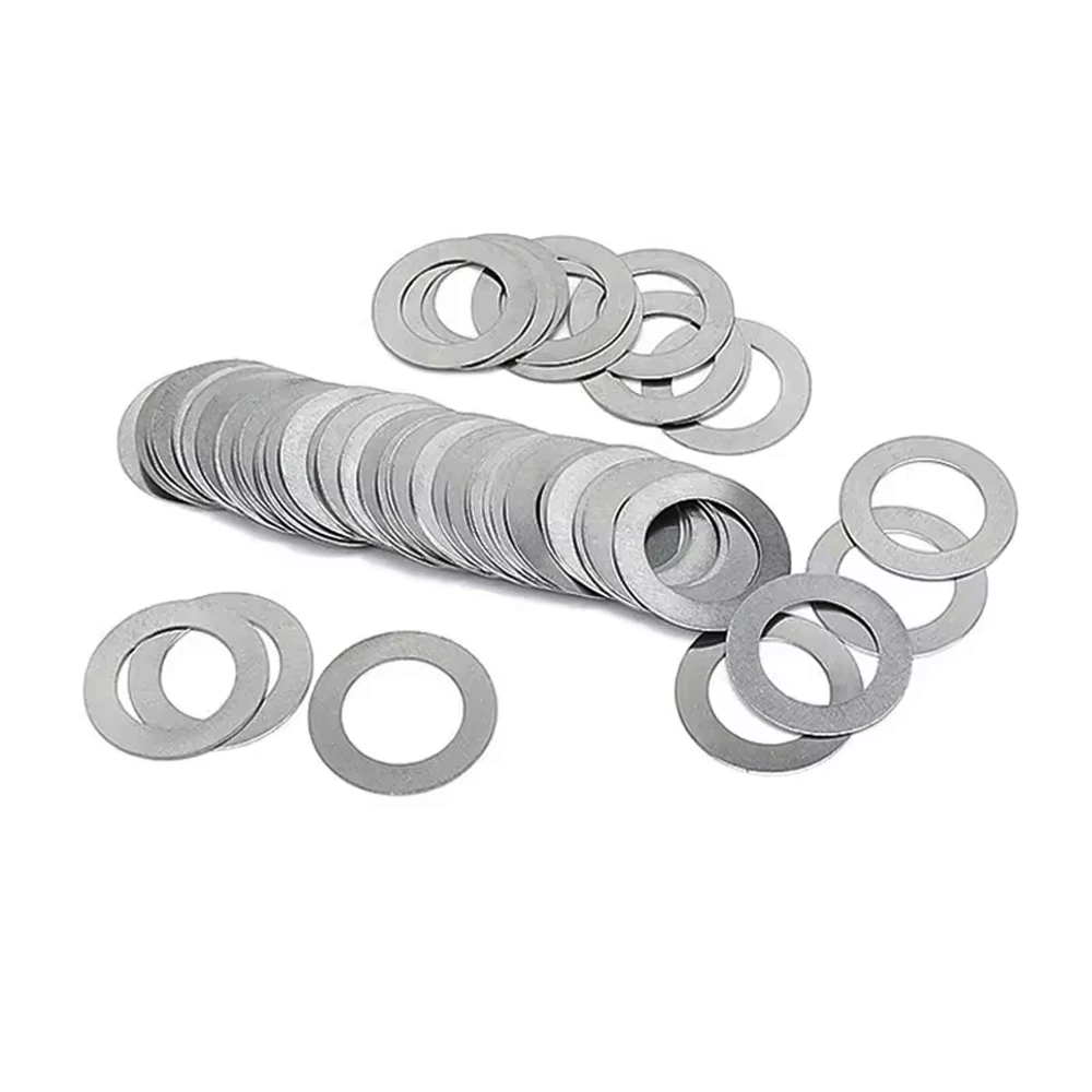 Yiqianyuan M30 M32 M35 M37 M40 DIN988 SUS304 สแตนเลสสตีลปรับ Shim เครื่องซักผ้า Ultra-thin Plain เครื่องซักผ้าแบนปะเก็น