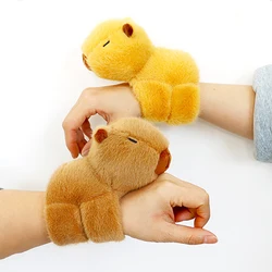 Capybara Clap Circle Toys Slap Snap Wrap Wristband Bracelet Capybara Plush Hand Ring Fun Pop Circles Kids Christmas Gift