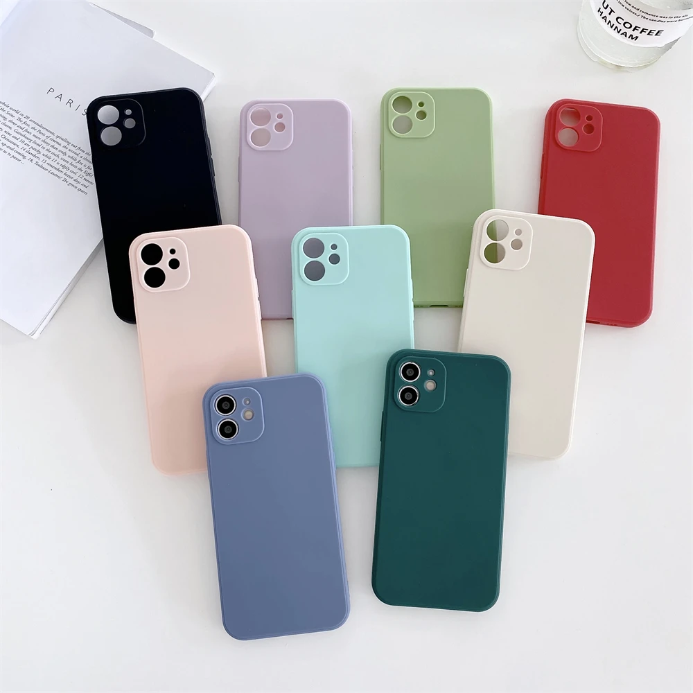 Luxury Liquid Silicone Case For Samsung Galaxy S23 S22 S21 S20 FE S10 S9 S8 Plus Note 8 9 10 20 Ultra Thin Soft Candy Cover