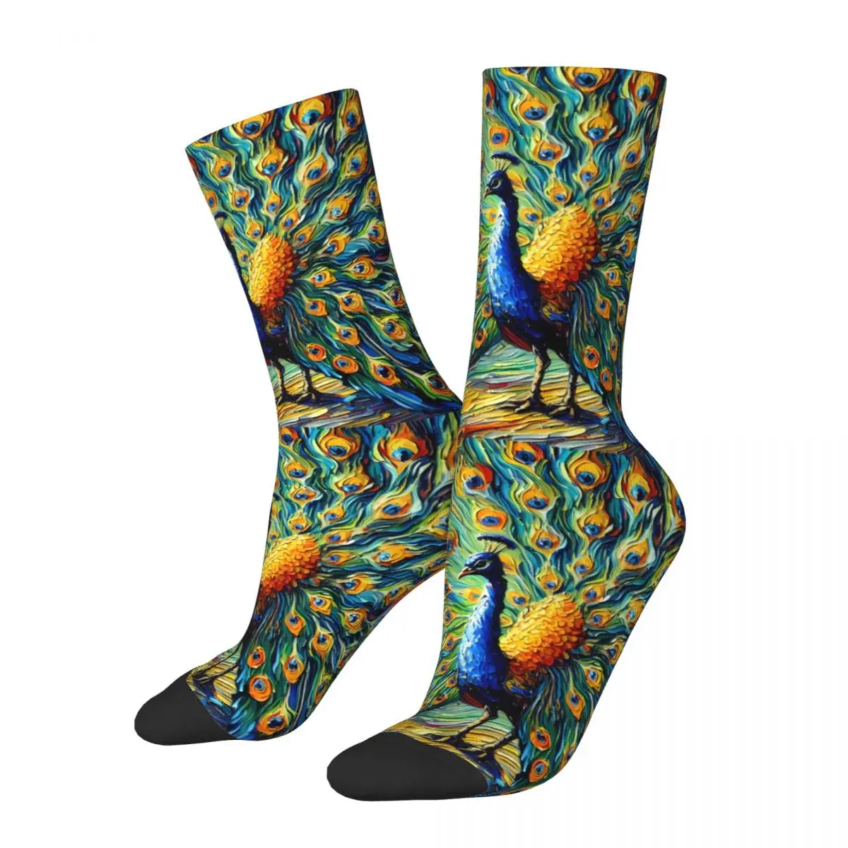 Van Gogh Starry Night Rose Sunflower Sock Printed Man Polyester