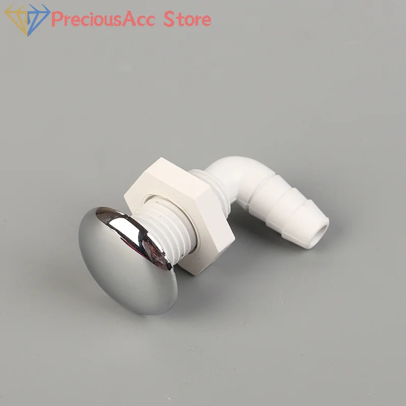 Hot Tub Air Jet Nozzle Chrome Surface White Base Massage Spa Bathtub Replacement Accessory Part Kit