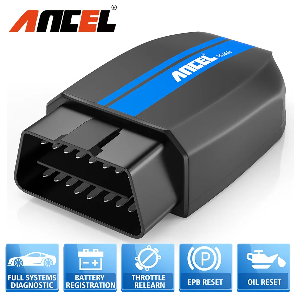 ANCEL BD300 OBD2 Scanner Bluetooth OBD 2 Code Reader ABS SRS D-P-F TPMS Car Engine Diagnostic Scan Tool OBD2 Code Reader For BMW