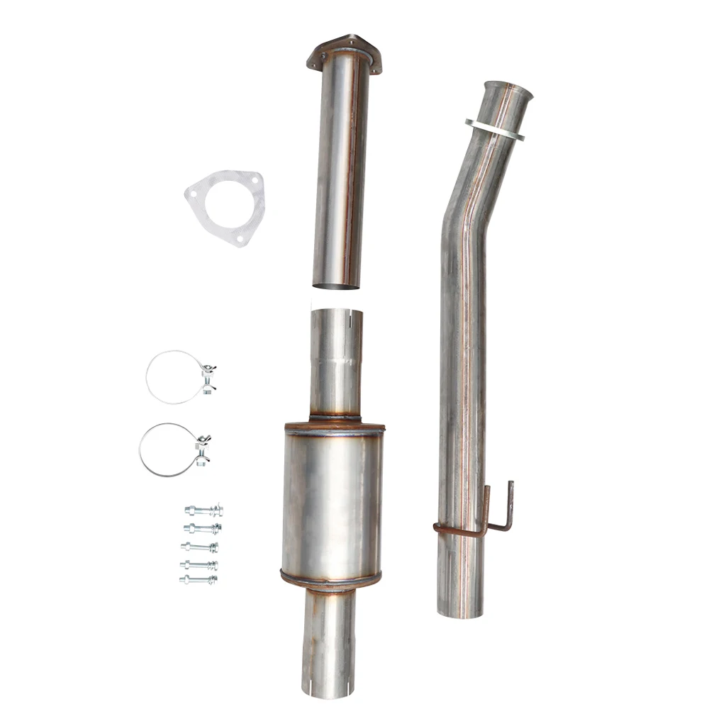 Tubo de Escape Deportivo de Acero Inoxidable de 4 Pulgadas con Silenciador para Camionetas Ford F-250 F-350 Super Duty 6.7L Diésel 2011-2024