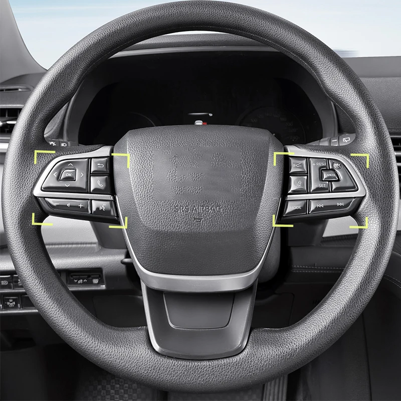 For Toyota Highlander XU70 2023 2024 2025 Car steering wheel button decorative sticker protective sticker interior modification
