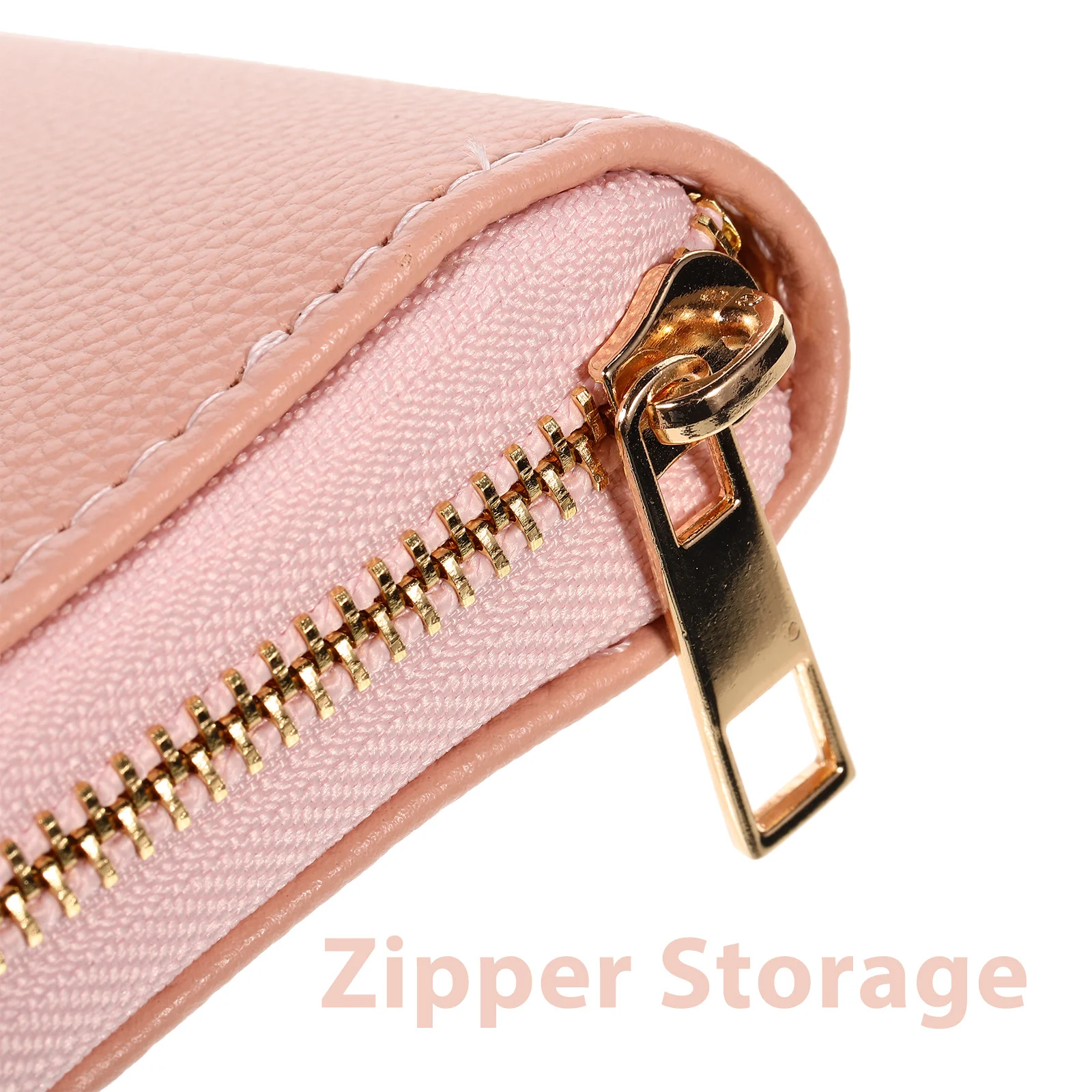 Pink PU Budget Binder Cash Holder Wallet Zipper Organizer Refillable Planner Money Saving Card Holder for Women