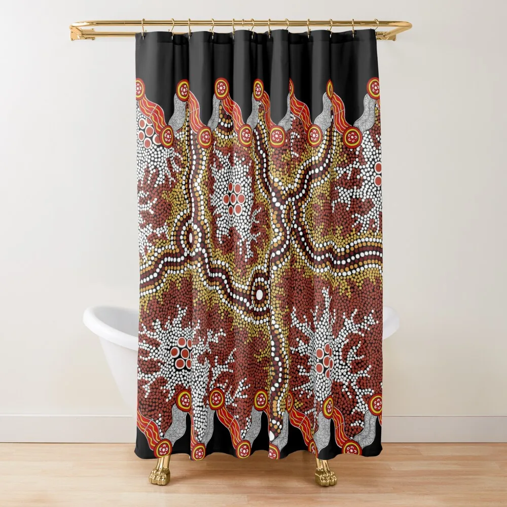

Aboriginal Art Authentic – Travels Shower Curtain Shower Set Elegant Bathroom Luxury Bathroom Curtain