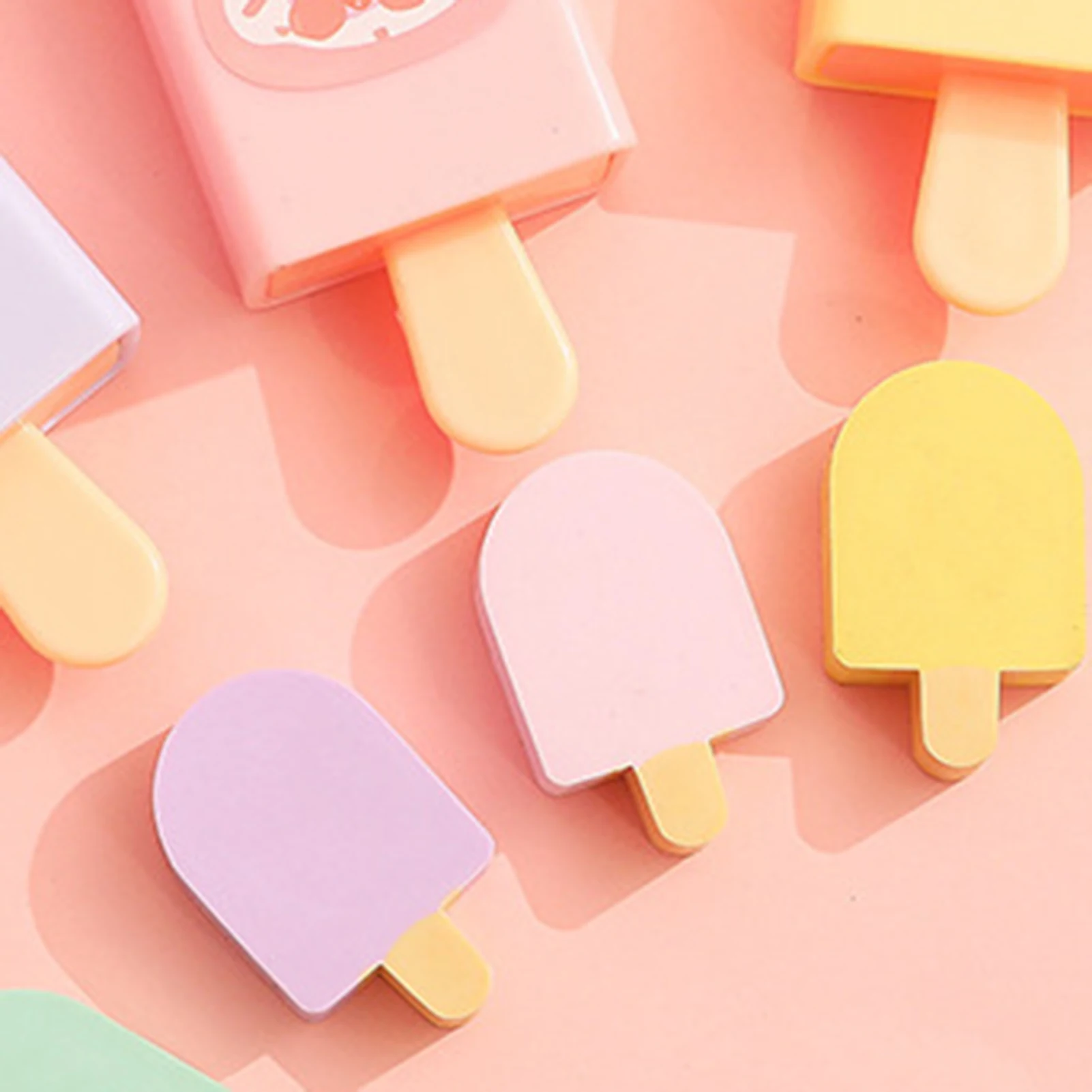 Cute Ice Cream Shape Eraser Set Box Puzzle Erasers for School Students Classroom Prize and Party Gifts Stationery Toy