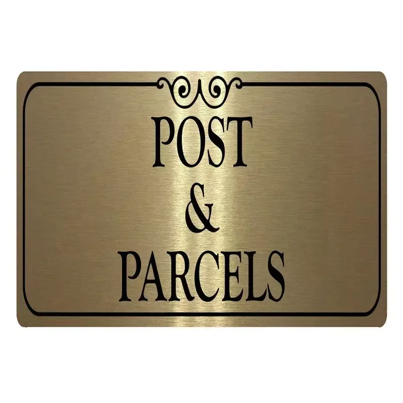 

Customized POST & PARCELS Composite Aluminum Board Sign Plaque Wall Multiple Color House Door Number Sign
