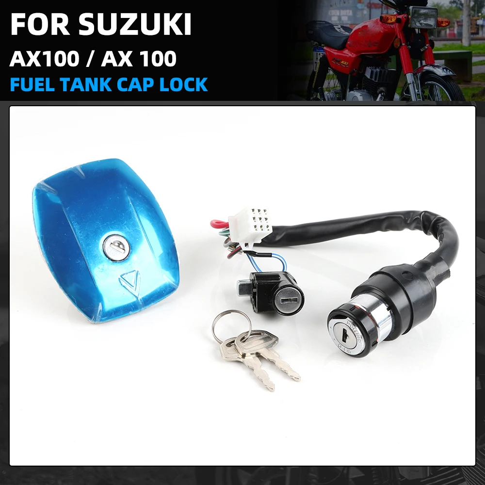 Tapa de Tanque de Combustible para Motocicleta con 2 Llaves, Tapas de Bloqueo de Gasolina para Suzuki HAOJUE AX100, Accesorios para Suzuki