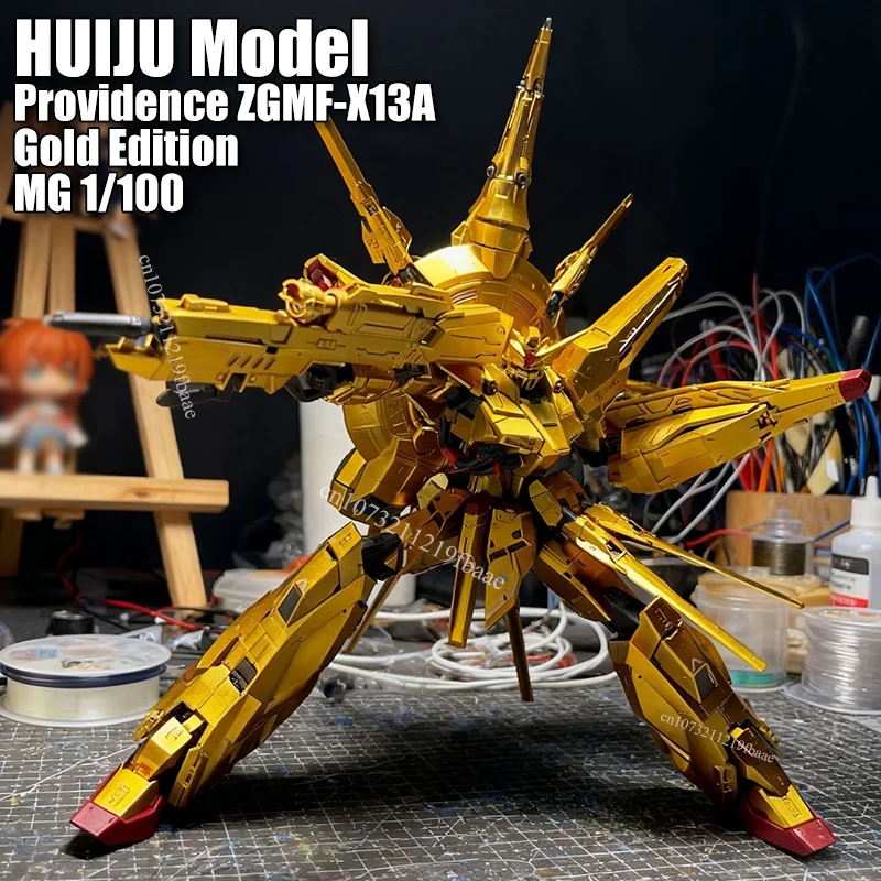 

HUIJU Model Providence MG 1/100 ZGMF-X13A Gold Edition Assembly Model Kit Toys Action Figure Robot Plastic Model Mecha Gifts