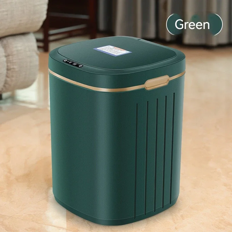 

Smart Trash Can Household Large Induction Type With Cover Living Room Kitchen Bathroom Creative Large Capacity Electric Lid Open