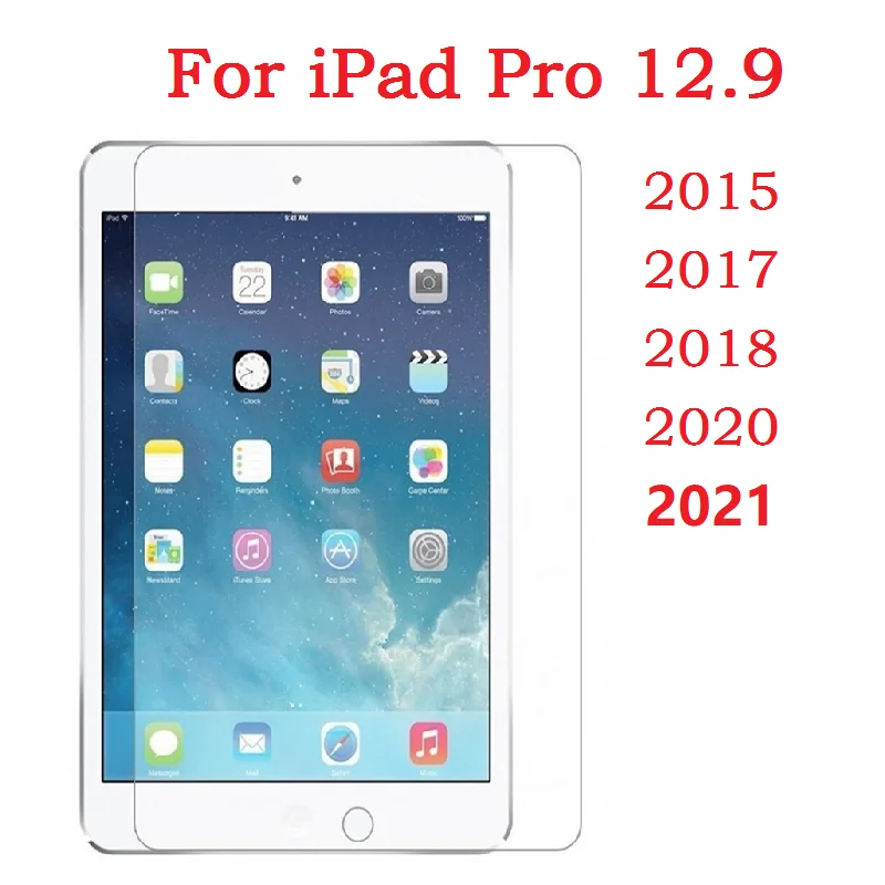 

Для iPad Pro 12,9 2015 2017 2018 2020 2021 закаленное стекло Защита для экрана 12,9 "планшет устойчивый к царапинам HD прозрачная защитная пленка
