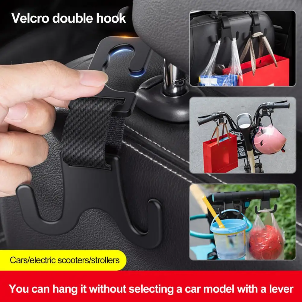 

Car Bag Hanger Car Headrest Hooks Stylish Seat Holders for Purses Bags Grocery Easy Installation Durable Metal Auto Purse Holder