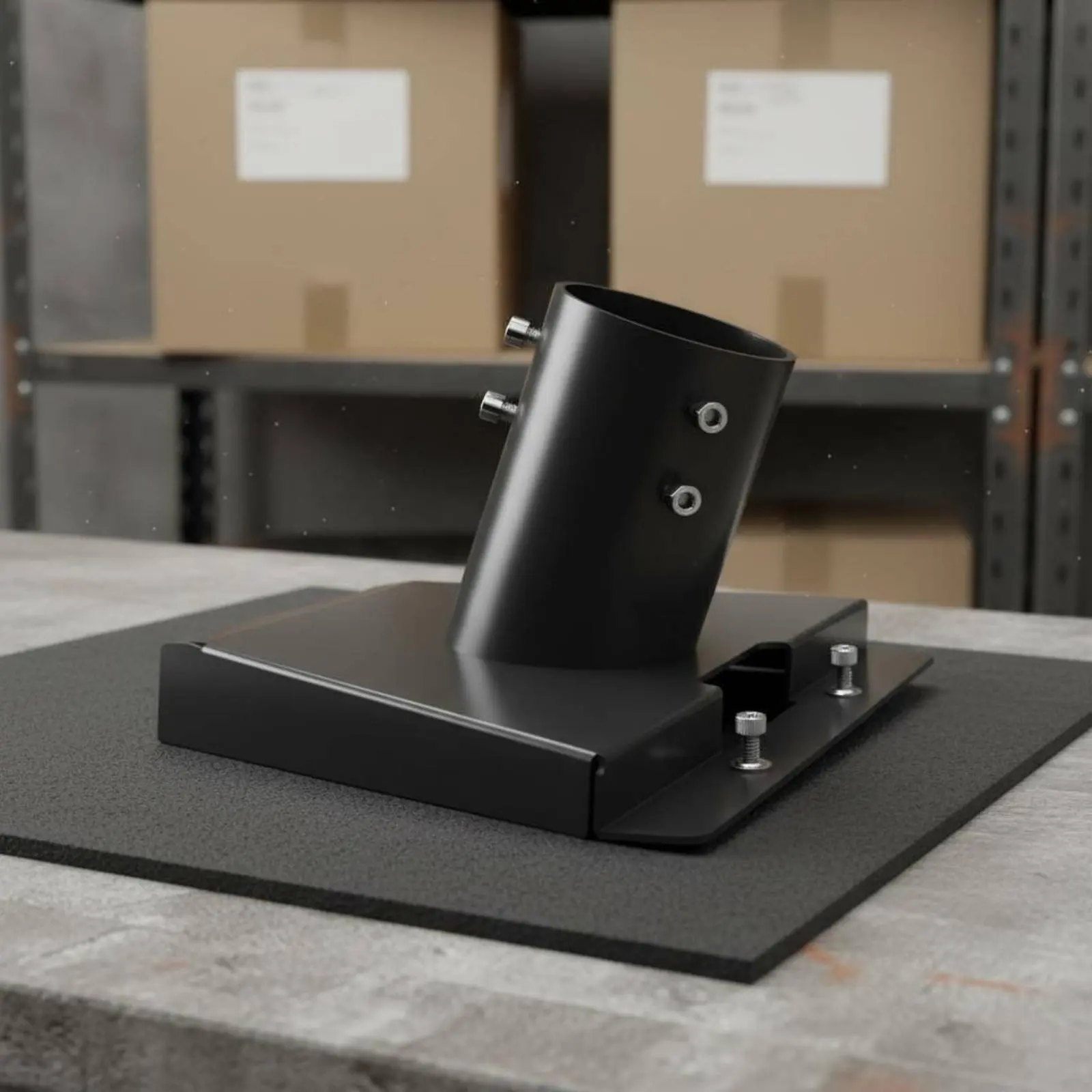 

Steel Pole Bracket Heavy Duty Pole Base Bracket Mounting Stand Rust Resistant