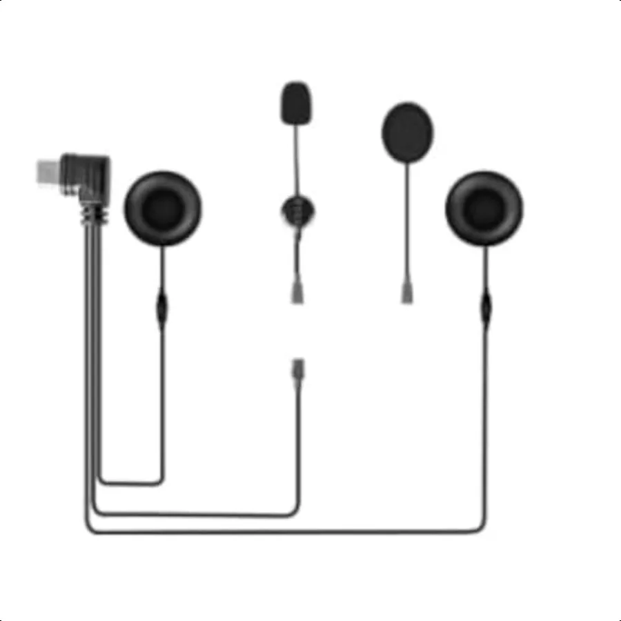 

Helmet Bluetooth Headset Headphone Accory with Comfortable Earmuffs and Hard Soft Microphone Suitable for Q8 Mesh Group Interco