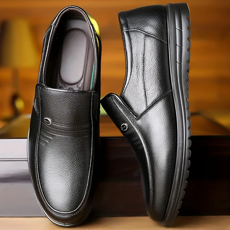 

Men's Moccasins Slip on Driving Shoes Handmade Genuine Leather Formal Shoes Mens Loafers Business Casual Classic Soft Breathable