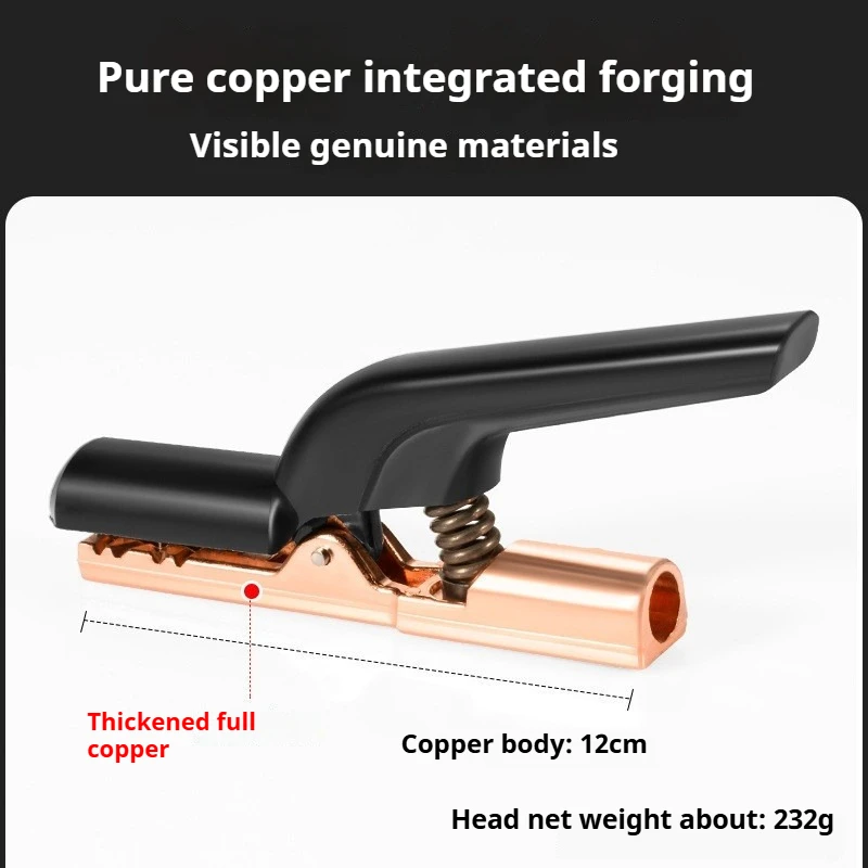 500A 800A European Welding Holder, Anti-scald Nylon Rubber Handle, Industrial Heavy Duty Thick Anti-fall Welding Clamp for Weld