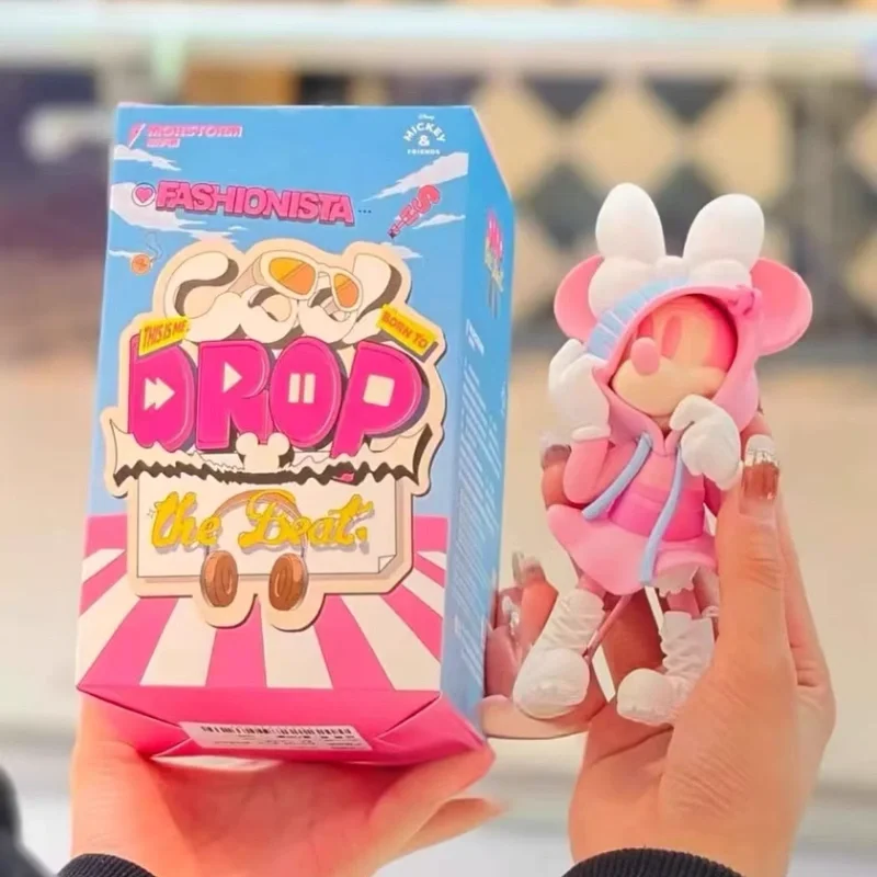 Figurines d'anime originales et authentiques Disney, sweat à capuche rose, Minnie Mickey, 2 styles, cadeaux de mariage, poupées d'ornement, jouets