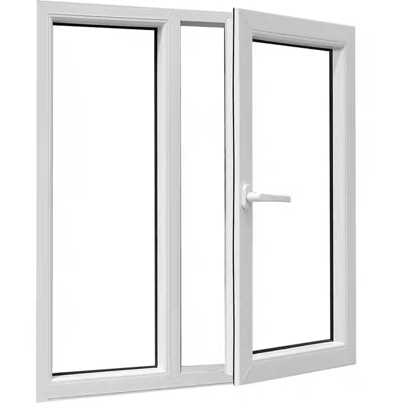 European Design UPVC Double Glazing Swing PVC Casement Window Single Opening Customizable Factory Wholesale Graphic Design