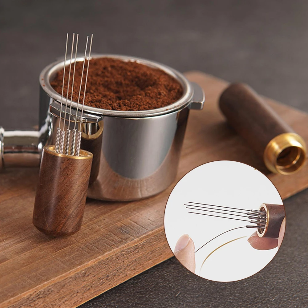 Stainless Steel Coffee Powder Tamper Espresso Powder Stirrer Distributor Leveler Needles Cafe Stirring Tools Coffee Accessories