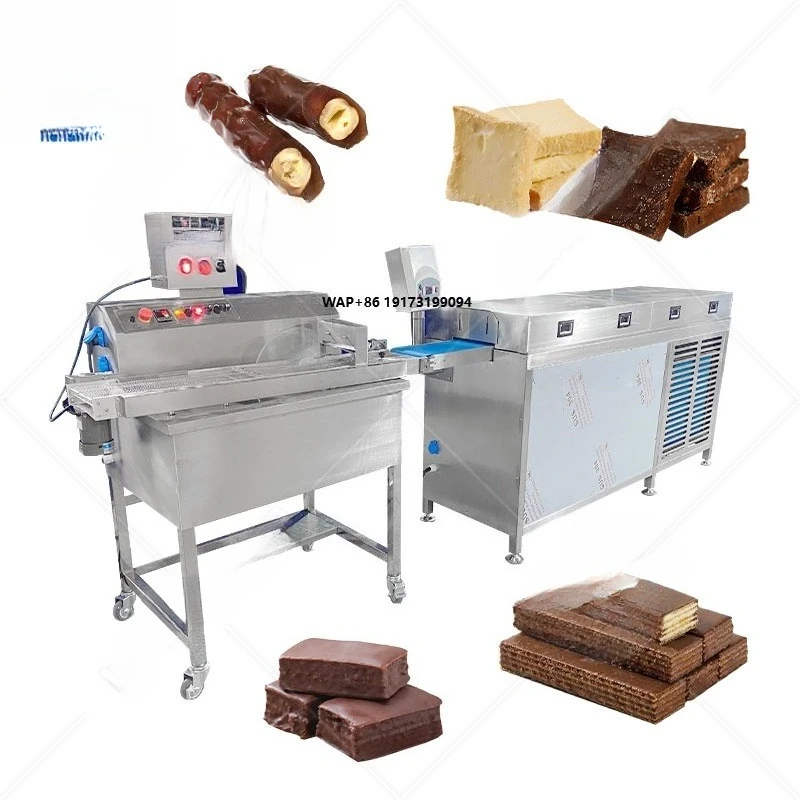 OCEAN Chocolate Process Coating Cake Enrobe Chocolate Enrober Machine with Cooling Tunnel Function
