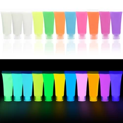 15-20g/Bottle Dark Light Fluorescent Luminous Paint Epoxy Resin Pigment Glow In Dark Acrylic Paints For DIY Party Resin Supplies