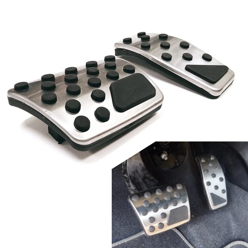 Stainless Steel Car Brake Gas Pedals Cover For Jeep Renegade BU 2015-2023 For Compass MP 17-23 For Fiat 500X 15-2022