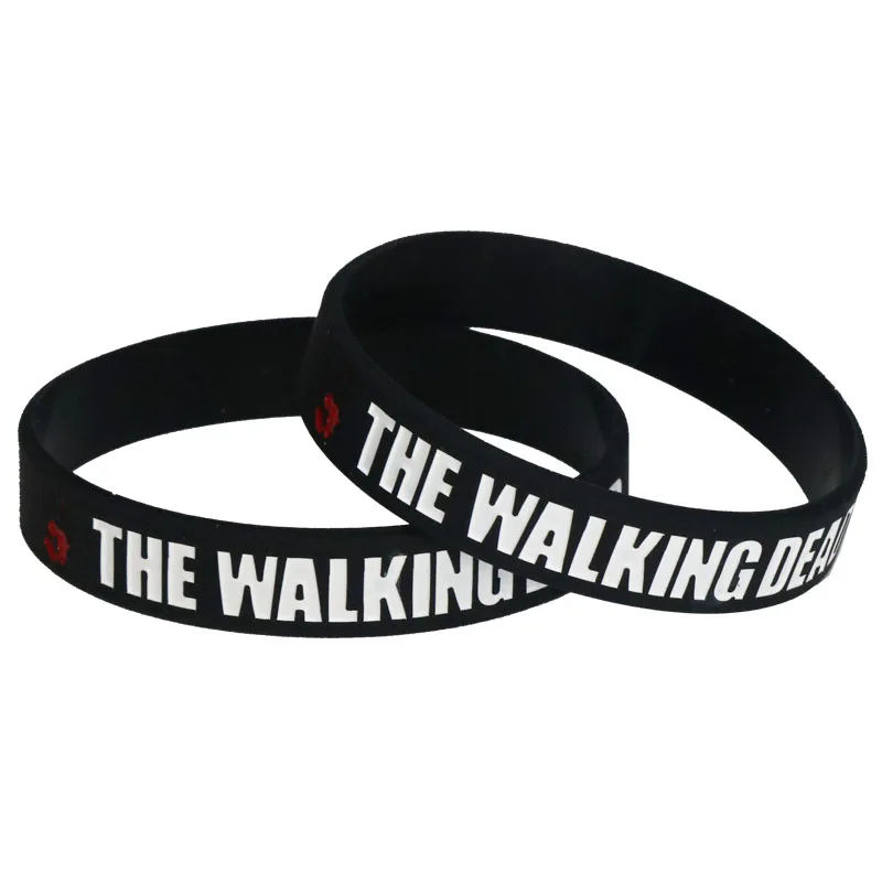 1PC Movies Bracelet The Walking Dead Silicone Wristband Bangles Letters Debossed Sports Band SH122