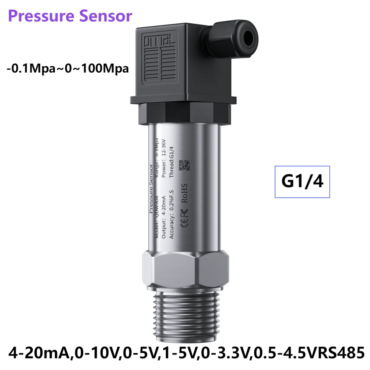 0-5V Pressure Transducer Sensor 25Mpa 30Mpa 50Mpa 60Mpa 80Mpa Pressure Transmitter for Gas Oil Water M20*1.5 M16*1.5