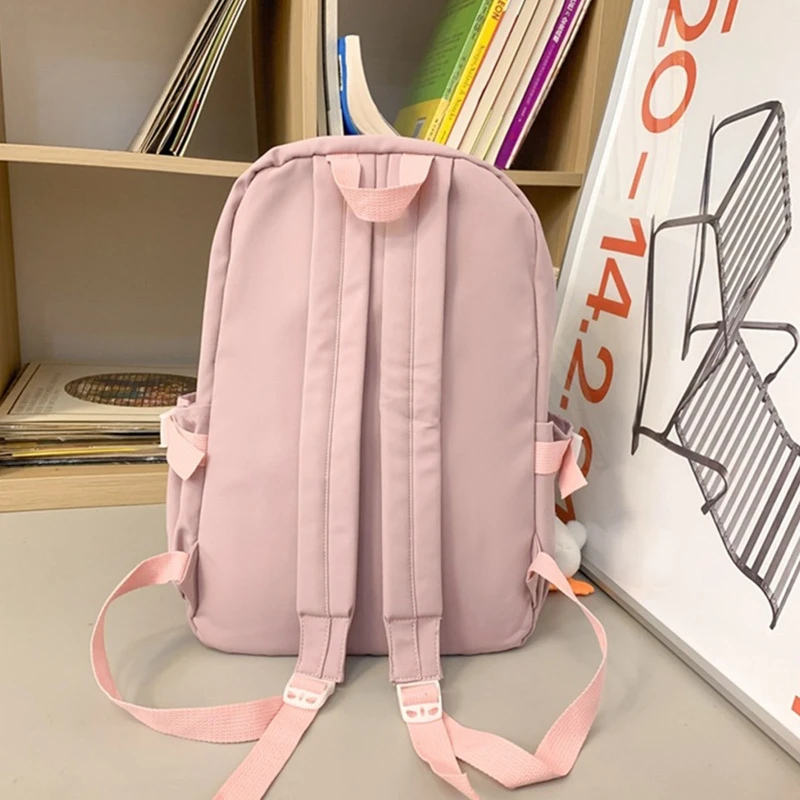 Sac à dos couleurs contrastées pour femmes et hommes, cartable grande capacité, sac à bandoulière élégant voyage décontracté, sacs de jour