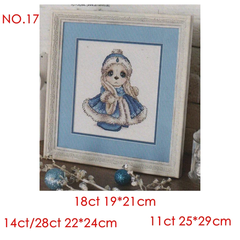 The cross-stitch set 28CT, 18CT, 14CT and 11CT can be selected as the hand-made material pack of printed fabric saga Snow Girl R