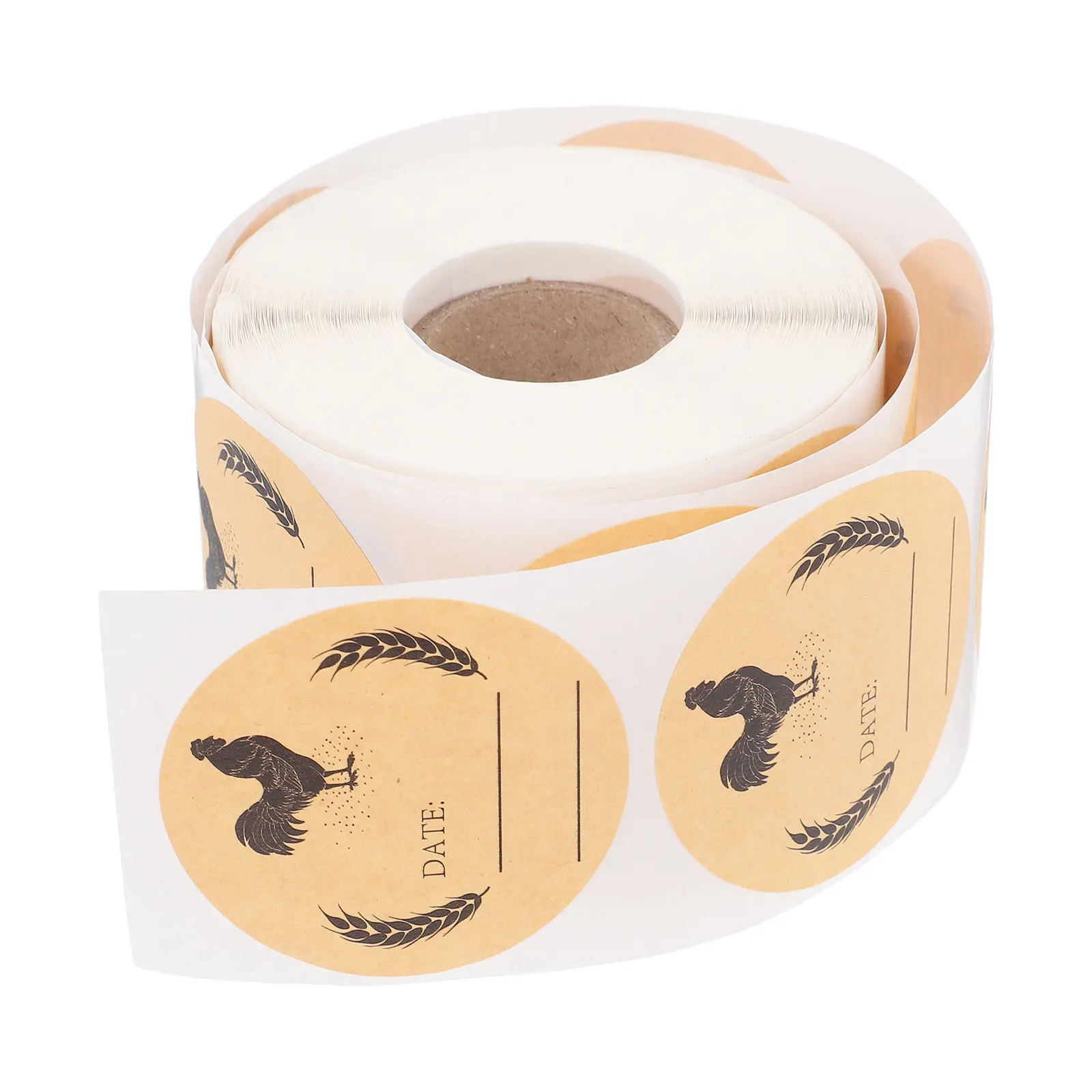 Kitchen Cabinet Storage Halloween Christmas Canning Labels Round Can Label Brown Kraft Paper Blank Labels Easy Peel Stickers