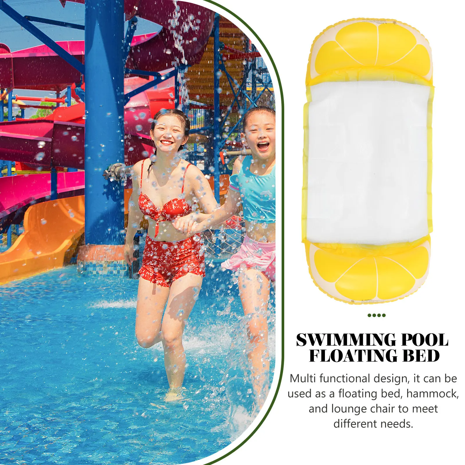 Faltbare aufblasbare schwimmende Hängematte mit feinem Netz und atmungsaktivem Design für Erwachsene – Schwimmliege, Driftmatte, Poolparty