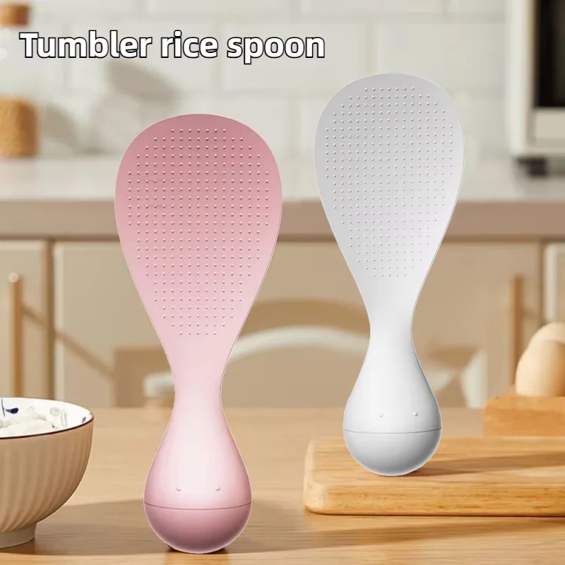 Food Grade Tumbler Rice Spoon Non Stick Standing Rice Spoon Scooper Spatula Multi-purpose Tableware Buffet Cooking Spoons Tools