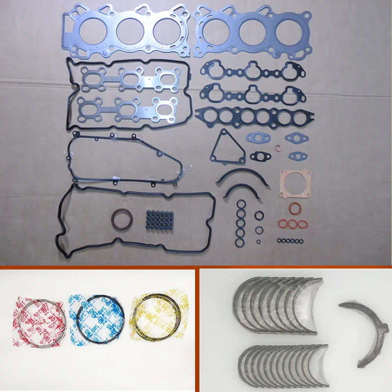 VQ20 VQ20DE Engine Full gasket set kit crankshaft connecting rod bearing piston ring for Nissan Cefiro A32 QX A32 1955cc 2.0L