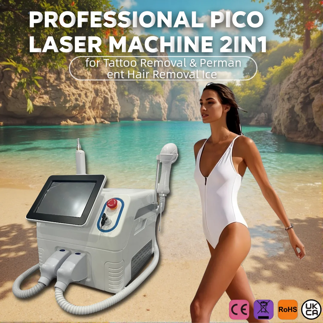 

Professional Pico Laser Machine 2in1 for Tattoo Removal & Permanent Hair Removal Ice Cooling System professional machine removal
