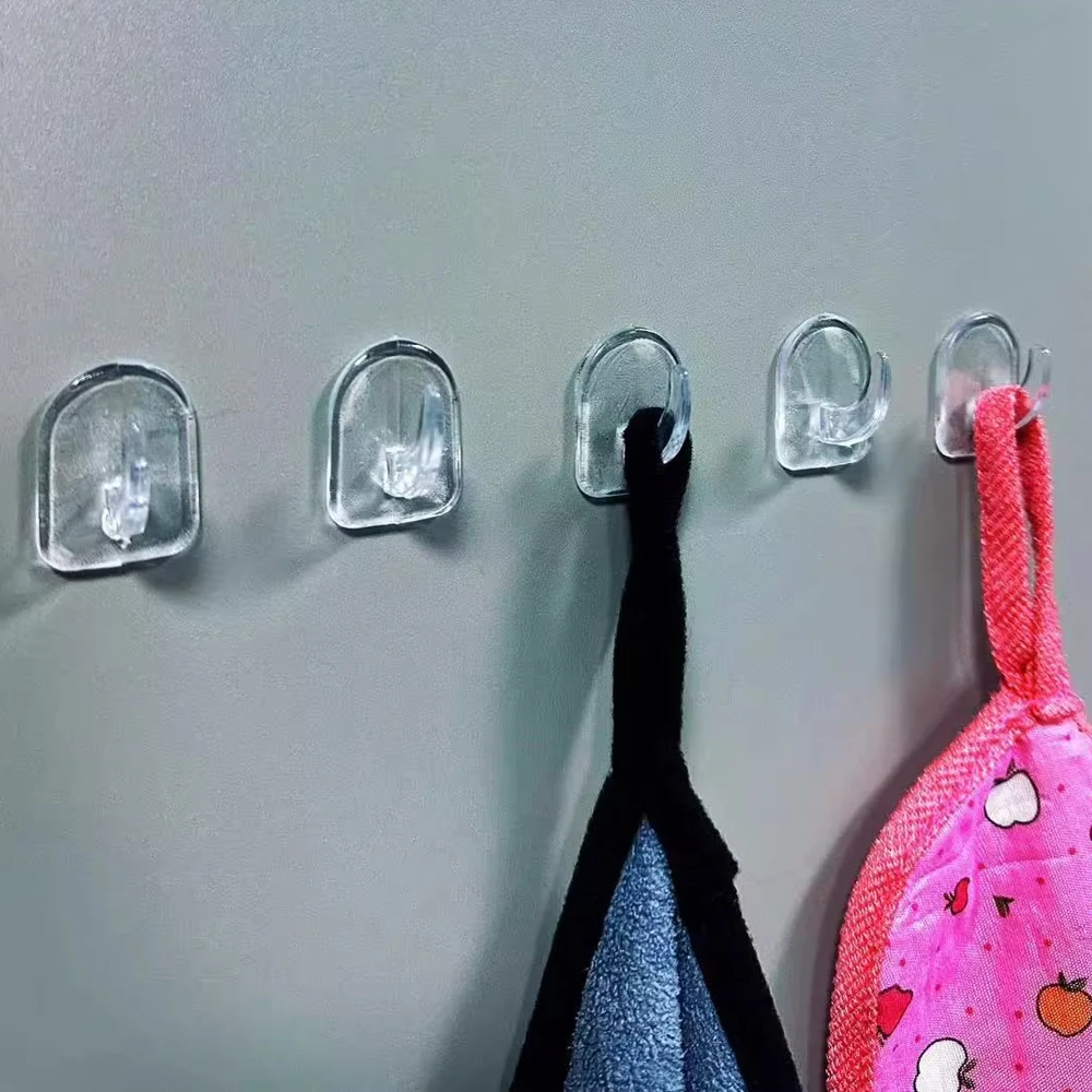 Non Marking Mini Hook Household Strong Adhesive No Punching Kitchen Door Bathroom Mirror Cabinet Door Storage Jewelry