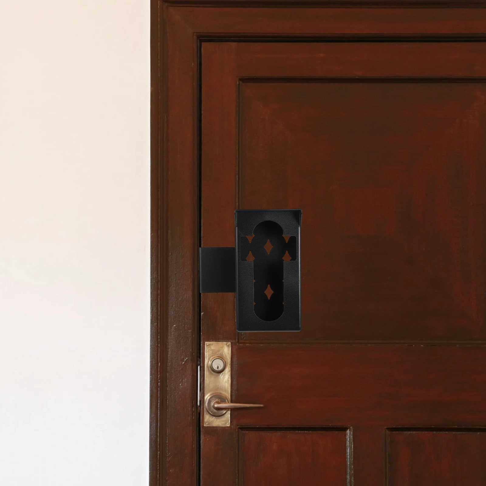 مجموعة واحدة من غطاء جرس الباب المقاوم للطقس لأجراس الباب بدون مثقاب ومضاد للسرقة وآمن وسهل التركيب المعدني #2