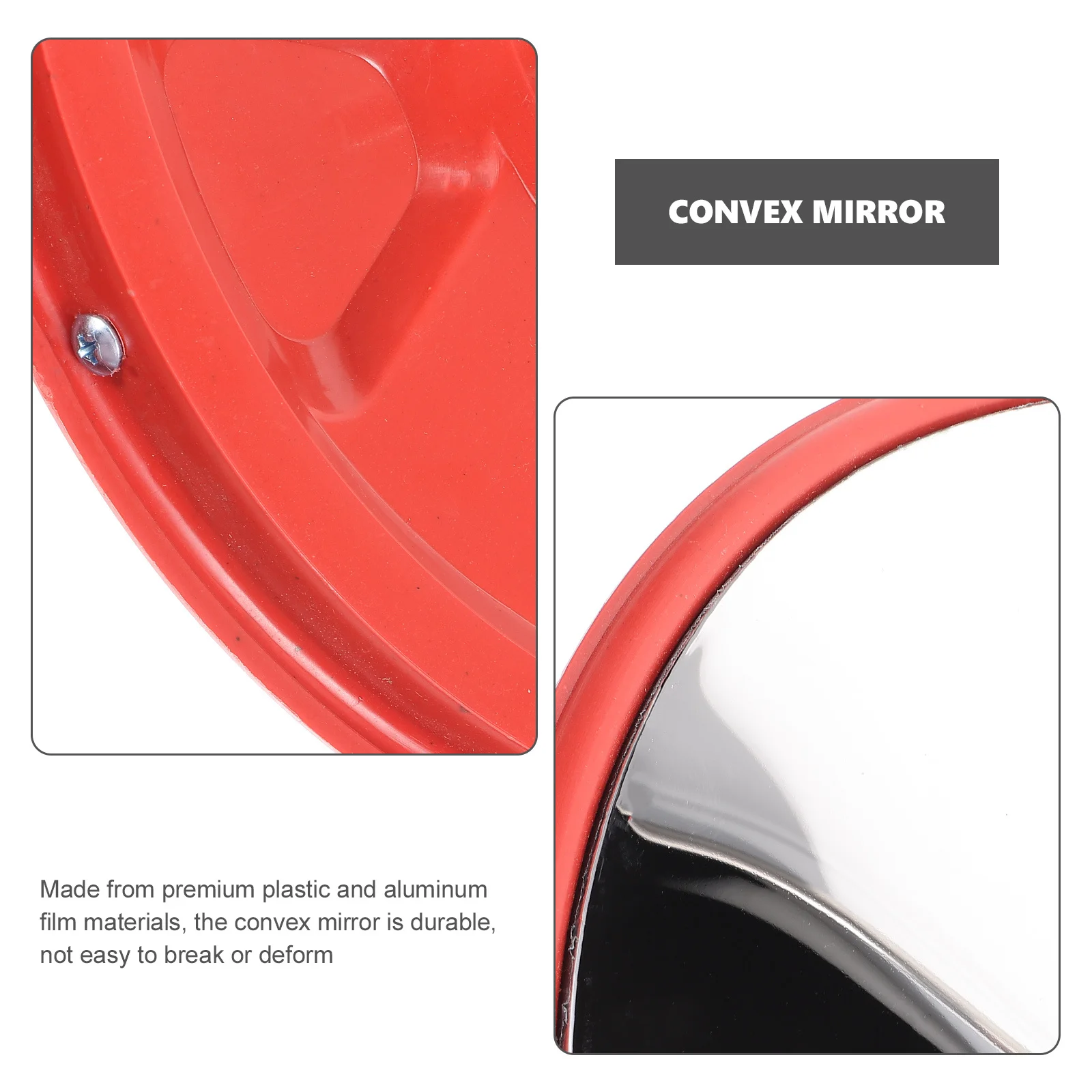 Round Indoor Convex Security Mirror Durable Aluminum Film Plastic Construction Clear Reflective Surface Traffic