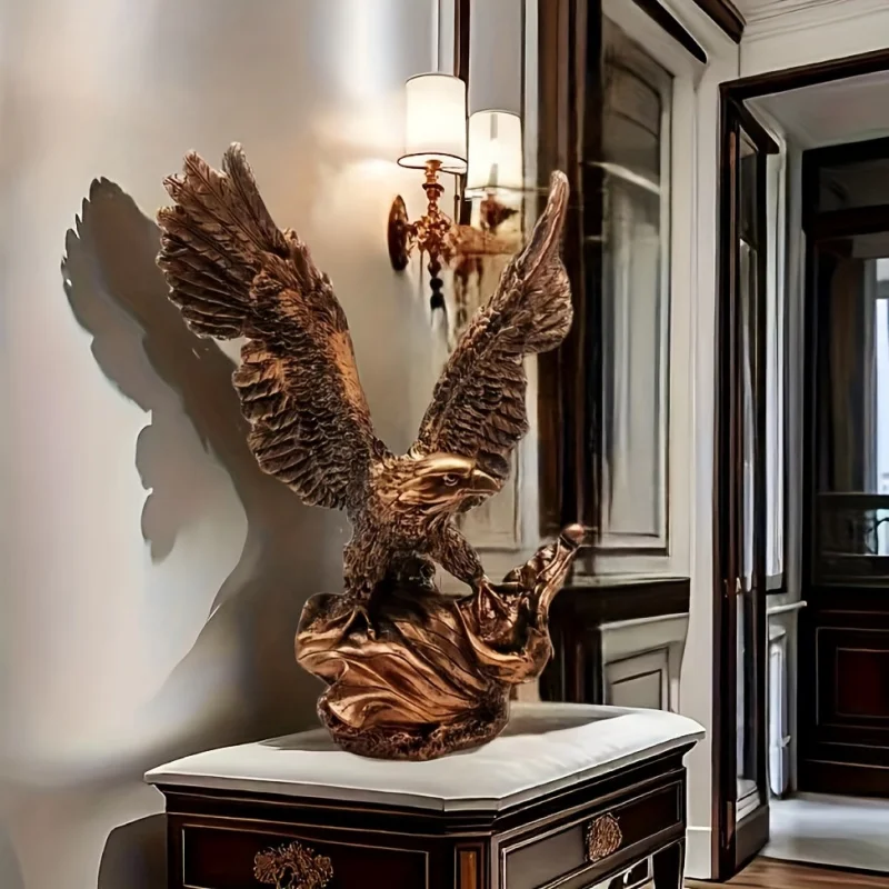 An Eagle Ornament，Home/Living Room/Study Sculpture，Gu Dongying Received the Best Gift，Resin，Add Elegance to Your Home