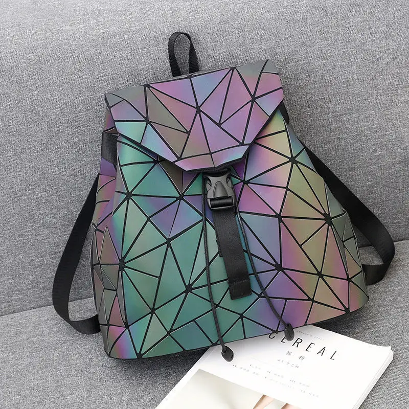 

Новый стильный дизайнерский рюкзак с геометрическим рисунком, роскошная женская дорожная сумка большой вместимости, высококачественный текстурированный рюкзак для ежедневного использования