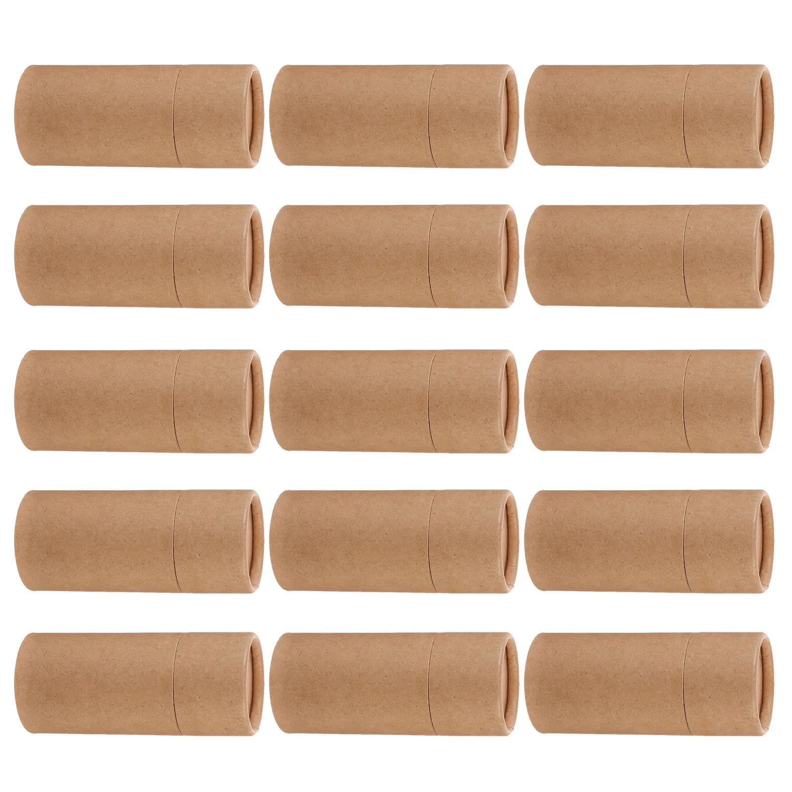 15Pcs Kraft Paper Gift Box Cylindrical Packaging Tube for Essential Oil Bottles Tea Leaves Incense Sticks Storage Portable